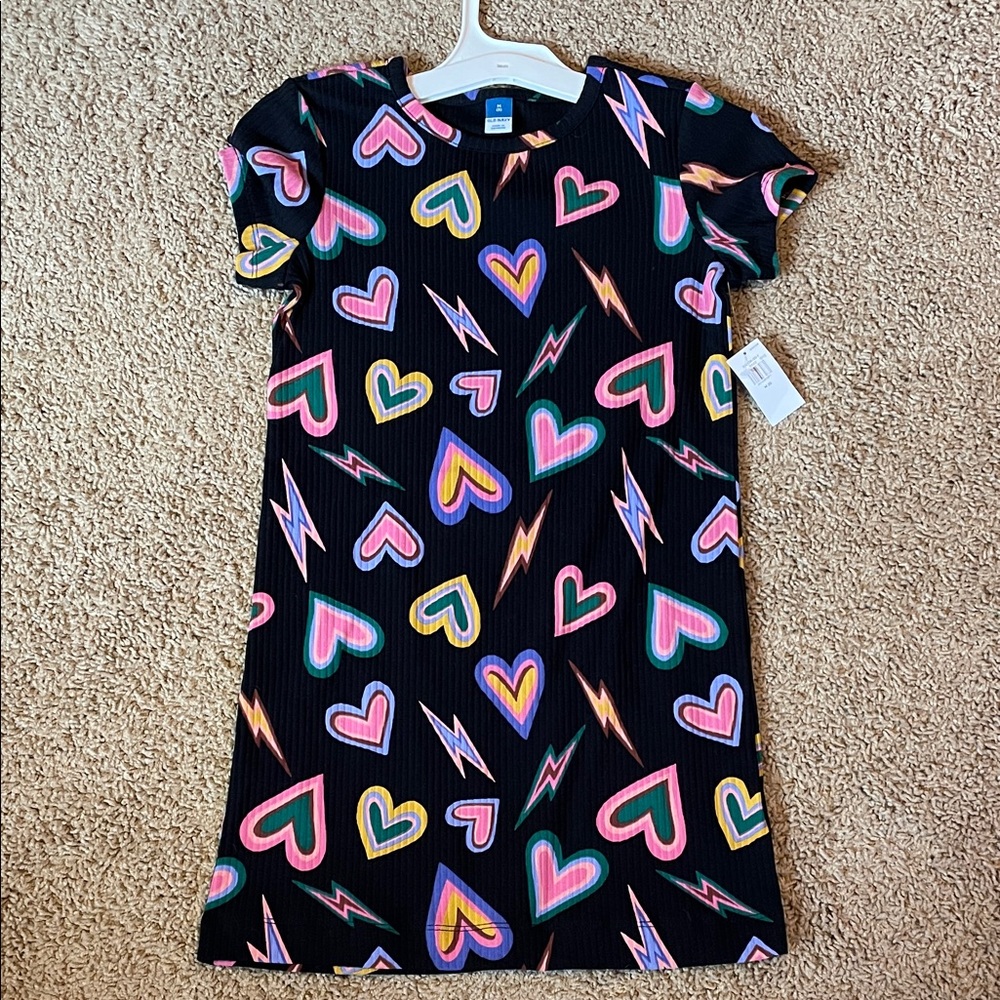Old Navy Colorful Heart and Lightning Kids Dress